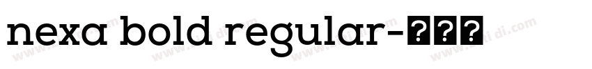nexa bold regular字体转换